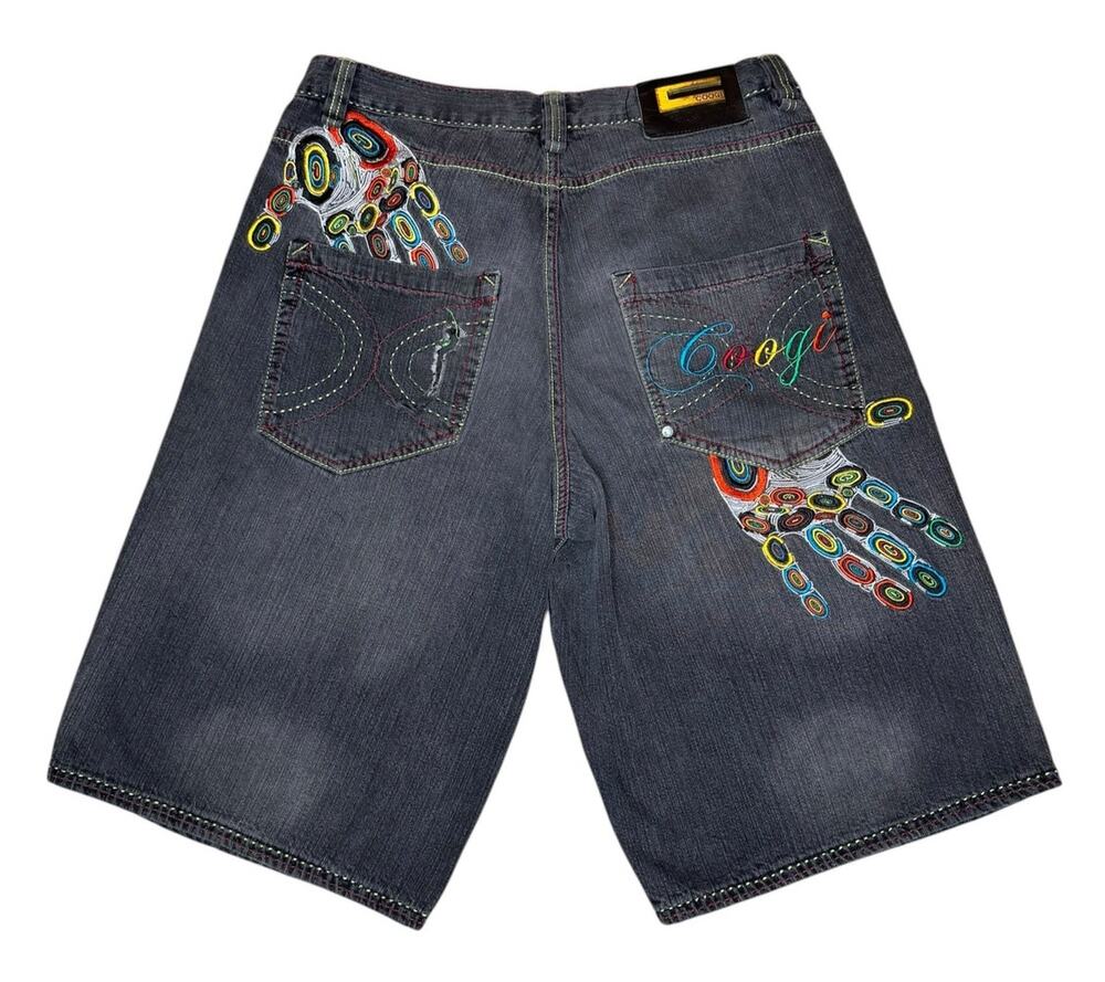 Vintage Coogi Embroidered Denim Jean Shorts